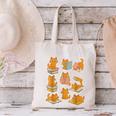 Orange Cats Reading Books Cat Lover Canvas Tote Bag