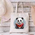 Panda With Book For Reading Enthusiasts Canvas Tote Bag