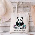 Panda Reading Chapter Books Canvas Tote Bag Panda Reading Chapter Books Canvas Tote Bag