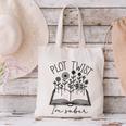 Plot Twist I'm Sober Women's Sobriety Book Reading Literary Canvas Tote Bag