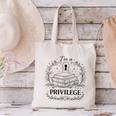Im A Privilege Vintage Book Illustration Canvas Tote Bag