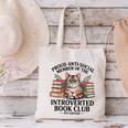 Proud Introverted Book Club Anti Social Reader Pet Cat Canvas Tote Bag