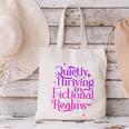 Quietly Thriving In Fictional Realms Book Lovers Canvas Tote Bag