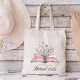 Quote New Chapter Begins Retired 2025 Floral Open Book Canvas Tote Bag Quote New Chapter Begins Retired 2025 Floral Open Book Canvas Tote Bag