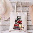 Raccoon Reading Books Matching Bookworm Readers Librarian Canvas Tote Bag