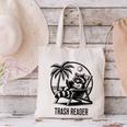Raccoon Reading Books Summer Humor Trash Reader Canvas Tote Bag