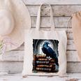 Raven On A Stack Of Books Wisdom Of Odin Canvas Tote Bag Raven On A Stack Of Books Wisdom Of Odin Canvas Tote Bag