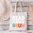 Read A Book Bruh Teacher Canvas Tote Bag