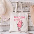 Read 'Em Western Cowgirl Retro Groovy Reading Books Canvas Tote Bag