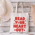 Read Your Heart Out Book Lover Reading Teachers Kids Canvas Tote Bag
