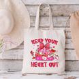Read Your Heart Out Teacher Valentine Reading Book Lover Canvas Tote Bag
