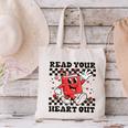 Read Your Heart Out Teacher Valentines Book Lover Canvas Tote Bag Read Your Heart Out Teacher Valentines Book Lover Canvas Tote Bag