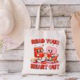 Read Your Heart Out Valentine Reading Book Girl Kid Teacher Canvas Tote Bag