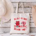 Read Your Heart Out Valentine Teacher Book Lover Canvas Tote Bag