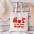 Read Your Heart Out Valentine Teacher Bookworm Lover Canvas Tote Bag