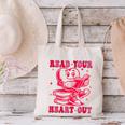 Read Your Heart Out Valentines Day Book Lover Bookish Teach Canvas Tote Bag