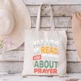 Read And Think About Prayer Faith & Book Lover Premium Canvas Tote Bag