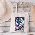 The Reader Tarot Card Reading Skeleton Skull Book Lover Canvas Tote Bag The Reader Tarot Card Reading Skeleton Skull Book Lover Canvas Tote Bag
