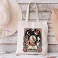 The Reader Tarot Card Shirt Bird Book Lover Bookworm Canvas Tote Bag