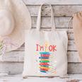 Reading Books Librarian Reader Nerd I'm Ok School Teacher Canvas Tote Bag