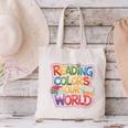 Reading Colors Our World Books Lover Canvas Tote Bag Reading Colors Our World Books Lover Canvas Tote Bag