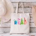 Reading DinosaurRex Dino Book Lover Canvas Tote Bag