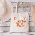 In My Reading Era Groovy Book Lovers Library Reading Women Canvas Tote Bag