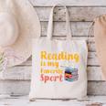Reading Is My Favorite Sport Book Lovers Canvas Tote Bag