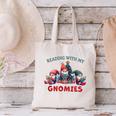 Reading With My Gnomies Reading Book Christmas Canvas Tote Bag