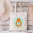 Reading Makes Me Cappy Bookworm Capybara Book Reading Canvas Tote Bag
