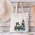 Reading Is Snow Much Fun Christmas Books Snowman Bookworm Canvas Tote Bag