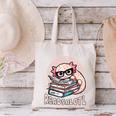 Readsalotl Axolotl Reading Books Glasses Bookworm Pun Fun Canvas Tote Bag Readsalotl Axolotl Reading Books Glasses Bookworm Pun Fun Canvas Tote Bag