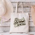 Retro Book Worm Reading For Book Lovers Canvas Tote Bag Retro Book Worm Reading For Book Lovers Canvas Tote Bag