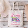 Retro Books Are My Love Language Valentine Book Lovers Canvas Tote Bag Retro Books Are My Love Language Valentine Book Lovers Canvas Tote Bag