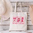 Retro Coquette Bow All Booked For Valentines Book Lover Cute Canvas Tote Bag