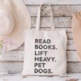 Retro Gym Book Lover Read Books Lift Heavy Pet Dogs Canvas Tote Bag Retro Gym Book Lover Read Books Lift Heavy Pet Dogs Canvas Tote Bag