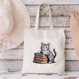 Retro I Just Want To Read Books And Pet Cats Canvas Tote Bag