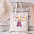 Retro Library Book Fair Queen School Reading Girls Women's Canvas Tote Bag