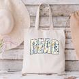 Retro Read Floral Reading Bookworm Librarian Book Lover Canvas Tote Bag