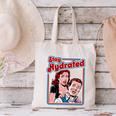 Retro Vampire Book Cover Style Stay Hydrated Halloween Canvas Tote Bag