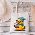Rubber Duck Reading Book Rubber Duckie Reader Coffee Lover Canvas Tote Bag