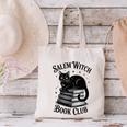 Salem Witch Book Club Bookish Halloween Cat Women Canvas Tote Bag Salem Witch Book Club Bookish Halloween Cat Women Canvas Tote Bag