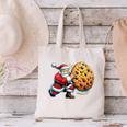 Santa Holding Cookie Xmas Baker Introvert Christmas Canvas Tote Bag Santa Holding Cookie Xmas Baker Introvert Christmas Canvas Tote Bag