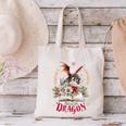 Santa's Favorite Book Dragon Christmas Magic Canvas Tote Bag