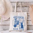 Sarcastic Anti Social Book Club Cat Skull Book Lover Canvas Tote Bag Sarcastic Anti Social Book Club Cat Skull Book Lover Canvas Tote Bag