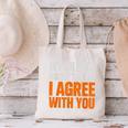 Sarcastic Introvert My Silence Doesn't Mean I Agree Canvas Tote Bag