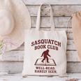 Sasquatch Book Club Bigfoot Reading Cryptid Vintage Canvas Tote Bag