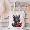 Scottish Terrier Reading a Book Dog Canvas Tote Bag