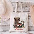 He Sees What You'Ve Been Reading Santa Christmas Bookish Canvas Tote Bag