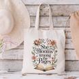 She Blooms Among The Pages Women Mom Wife Floral Book Lover Premium Tri-Blend Canvas Tote Bag She Blooms Among The Pages Women Mom Wife Floral Book Lover Premium Tri-Blend Canvas Tote Bag
